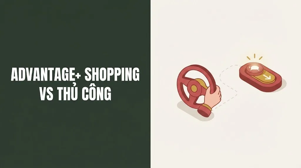 Chiến dịch thủ công như người tự lái, Advantage+ Shopping như chế độ tự động lái theo tín hiệu thời gian thực